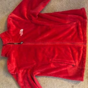 Red Fuzzy Northface Jacket Size M. Great condition